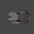 Modern Single Chair With Leather Upholstery Ergonomic Design And Sleek Metal Frame