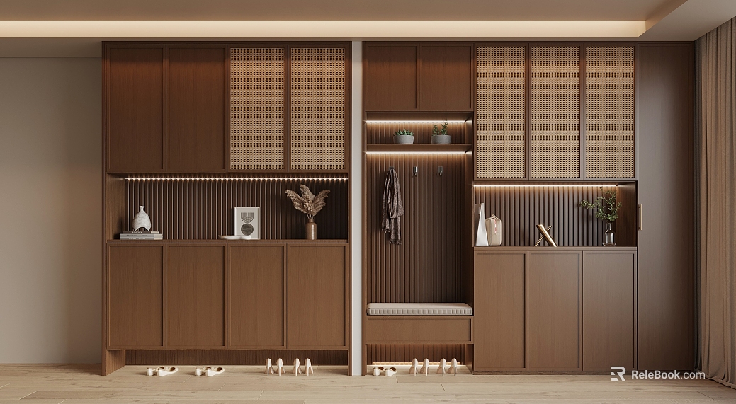 Modern New Antique Shoe Cabinet New Ancient Shoe Cabinet texture