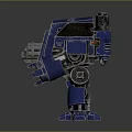 Industrial LOFT Robot Mech Warrior Mech Soldier Machine Battlearm Mechanical Battlearm 3d model