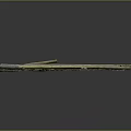 Metal And Wooden Poles Laid On Rustic Support Base