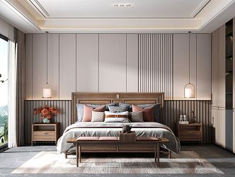 New Chinese bedroom 3d model