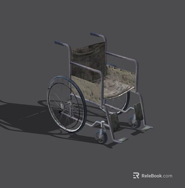 Medical Wheelchair Equipment with Sturdy Frame and Wheels for Patient Mobility 3d model 