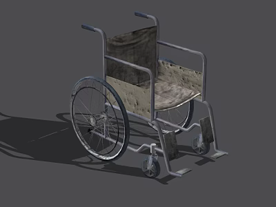 Medical Wheelchair Equipment with Sturdy Frame and Wheels for Patient Mobility 3d model