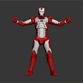 Red And Silver Iron Man Armor With Mechanical Details And Outstretched Arms