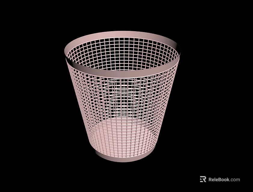Sturdy Metal Mesh Trash Can For Public Facility Use In Public Areas 3d model 