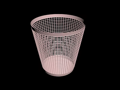Sturdy Metal Mesh Trash Can For Public Facility Use In Public Areas 3d model