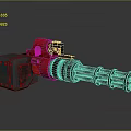 Browning Machine Gun Browning Gatling White Machine Gun Machine Gun Bullet Military 3d model