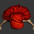 Little Mermaid Character With Red Hair Purple Top And Green Tail On Gray Background