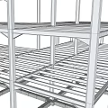 Modern Glass Building Structure With White Frame And Blue Curtain Walls