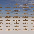 Collection of Various Intricate Carved Patterns as Traditional Decorative Design Elements 3d model