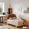 Nordic Children's Room Children's Bed 3d model