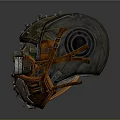 Unique Steampunk Masks Display With Intricate Mechanical Design And Metallic Finish
