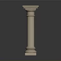Elegant Classical Architectural Stone Column With Base Shaft And Capital