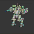 Futuristic Mechanical Robot Warrior With Detailed Armored Body And Sci Fi Design