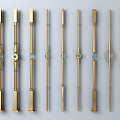 Various Stylish Railings With Ornate Patterns Golden Finishes And Classic Designs