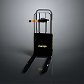 Black Hyster Industrial Pallet Forklift With Handle And Fork Structure