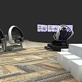Cocoon Shaped Tech Experience Chair With Love Future Interactive Screens