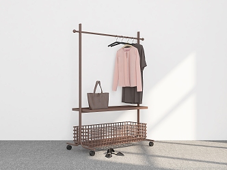 Hanger Mobile Hanger Floor Hanger Coat Rack Storage Hanger Storage Rack Hanger 3d model