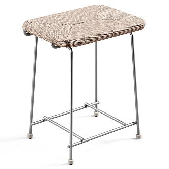 Modern Bar Stool Woven Stool Bar Chair 3d model