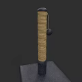 Cat Scratching Post With Rope Wrapped Surface Black Base And Hanging Ball 3d model