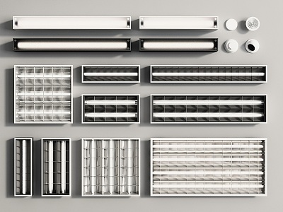 Modern Grille Lamp Grille Lamp Linear Lamp 3d model