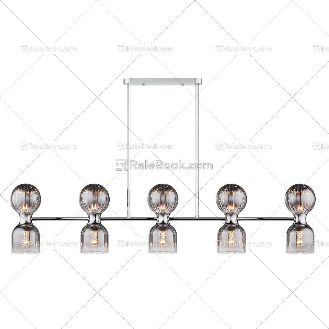 Modern Simple Light Luxury Chandelier 3d model