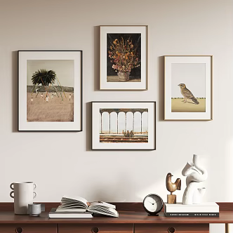Decorative Painting Vintage Ornaments Combination 3d model