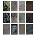Square Rugs With Various Creative Patterns For Home Living Room Decor