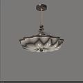 Elegant Modern Chandelier With Wooden Rod White Lampshade And Transparent Rings
