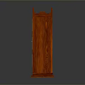 Traditional Red Wooden Furniture Cabinet With Double Doors And Natural Texture