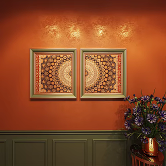 Hanging Painting Ethnic Style Wall Decoration 3d model