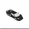 Black Sleek Sports Car With Aerodynamic Design And Rear Spoiler