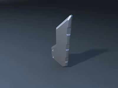 Modern Minimalist Door Arch Design With Sleek Grey Surface And Simple Structure 3d model