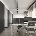 modern public office area office 3d model