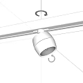 White Downlight Spotlight Track Mounted Illuminated Modern Ceiling Lighting Fixture 3d model