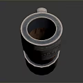 Handcrafted Wooden Drinking Horn With Silver Decorative Bands And Intricate Patterns