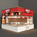 Spicy Food Stall Red Signage With Display Window Food Images And Branding