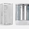 Modern Shower Sauna Design With Glass Door And Control Panel