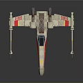 X Wing Starfighter Spacecraft Model With Detailed Design For Space And Aerospace