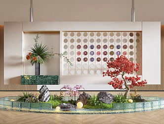 Modern Indoor Landscape Landscaping Landscape Setches Indoor Landscape Indoor Landscape Bryophytes Plant Heap 3d model