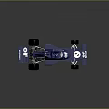 Blue Gordon Murray Racing Car with ELF Logo Number 3 and Streamlined Body Design