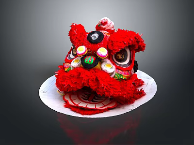 Lion Dance Lion Flower Lion Antique Cultural Relics Realistic 3d model
