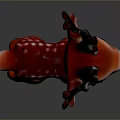 Adorable Red Deer Toy With Big Round Eyes Black Antlers White Spots And Black Hooves