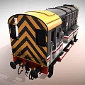 British Rail Diesel Shunter Train With Yellow Black Silver Body Red Wheels And 08117 Number
