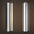 Modern Wall Lamps With White Translucent Shades And Metal Frames Mounted On Brown Wall