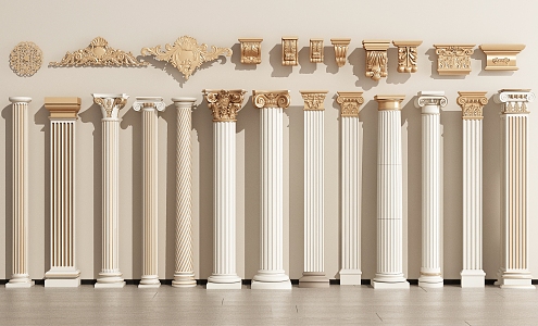 European Roman Column 3d model