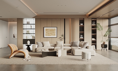 modern living room 3d model