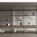 Modern Bookshelf Display Rack Magazine Rack Storage Rack Book Ornaments 3d model