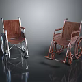 Modern And Vintage Wheelchairs Featuring Metal Frames And Wooden Seats