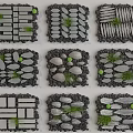 Various Garden Stepping Stone Designs With Shaped Stones Pebble Borders And Small Plants